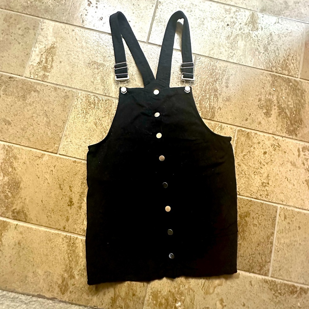 Mini dress in black corduroy size small